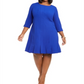 Jessica Howard Women's Plus Pleated a Line Dress Blue Size 14W
