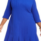Jessica Howard Women's Plus Pleated a Line Dress Blue Size 14W