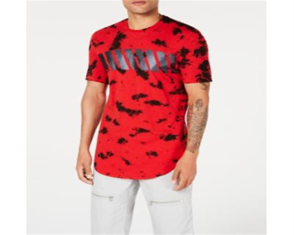 INC International Concepts Men's Tie Dye Plus T-Shirt Red Size Small