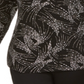 JM Collection Women's Printed Jacquard Top Black Size Small