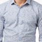 Bar III Men's Floral Collared Slim Fit Dress Shirt Blue Size 15X32X33