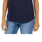 Style & Co Women's Cotton Crew Neck T-Shirt Navy Size XXL