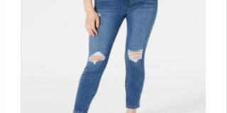 Celebrity Pink Women's Curvy High Rise Destructed Ankle Skinny Jeans Blue Size 9