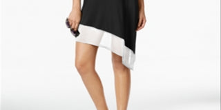 Calvin Klein Women's Asymmetrical Swim Cover up Tank Dress Black Size Small