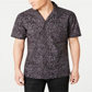 INC International Concepts Men's Animal Print Camp Shirt Black Size X-Large