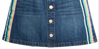 Epic Threads Big Girl's Cotton Striped Denim Skirt Blue Size 10