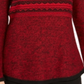 Style & Co Women's Cowl Neck Printed Sweater Red Size Petite