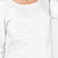 Karen Scott Women's 3/4 Sleeve Cotton Scoop-Neck Top White Size Petite XL