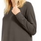 Eileen Fisher Women's Boat Neck Tunic Top Brown Size S/P