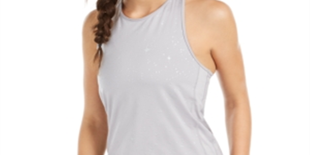Nike Women's  Pro Starry Night Metallic Tank Top Atmosphere Grey Size XS