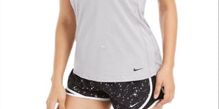 Nike Women's  Pro Starry Night Metallic Tank Top Atmosphere Grey Size XS