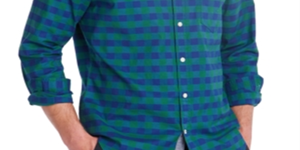 Nautica Men's Classic Fit Oxford Shirt Green Size XX-Large