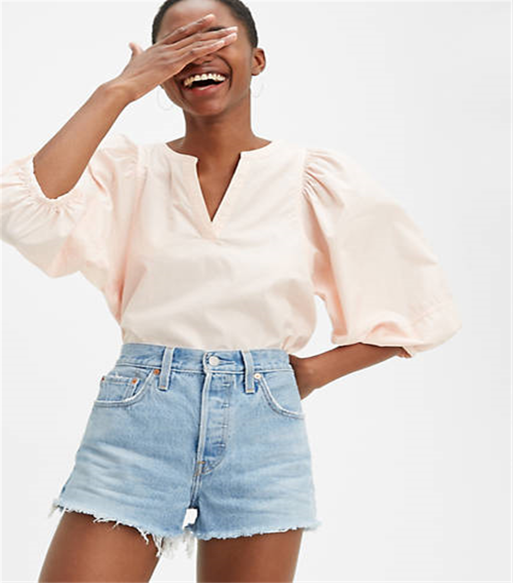 Levi's Women's 501 Cotton High Rise Denim Shorts Blue Size 31