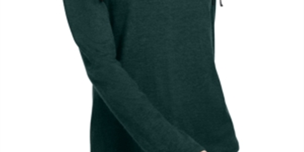 INC International Concepts Women's Lace up Scoop Neck Top Green Size Large