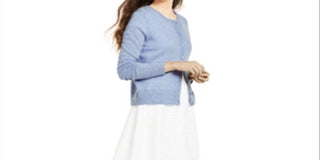 Charter Club Women's Cashmere Essential Cardigan Blue- Size Small