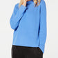 Eileen Fisher Women's Organic Funnel Neck Sweater Blue Size Petite Large