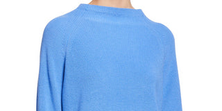 Eileen Fisher Women's Organic Funnel Neck Sweater Blue Size Petite Large