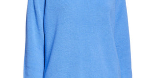 Eileen Fisher Women's Organic Funnel Neck Sweater Blue Size Petite Large