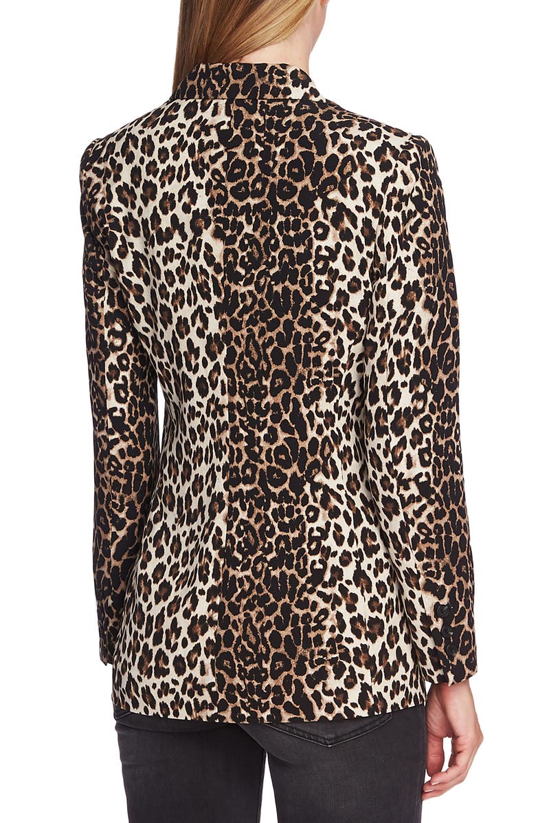 Vince Camuto Women's Elegant Leopard Stripe Blazer Black Size 2