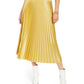 Guess Women's Pleated MIDI Skirt Gold Size X-Small