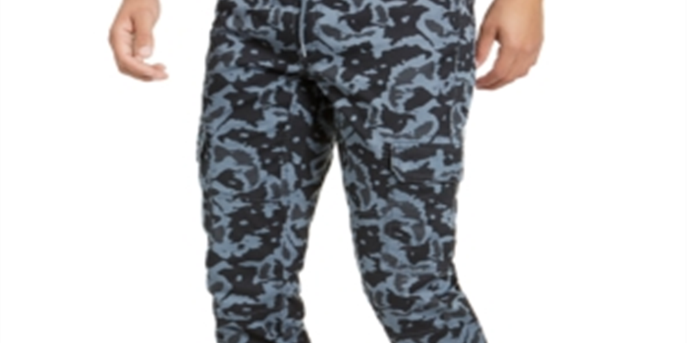 American Rag Men's Camouflage Relaxed Fit Jogger Pants Gray Size Large