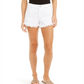 INC International Concepts Women's Frayed High Rise Shorts White Size 4