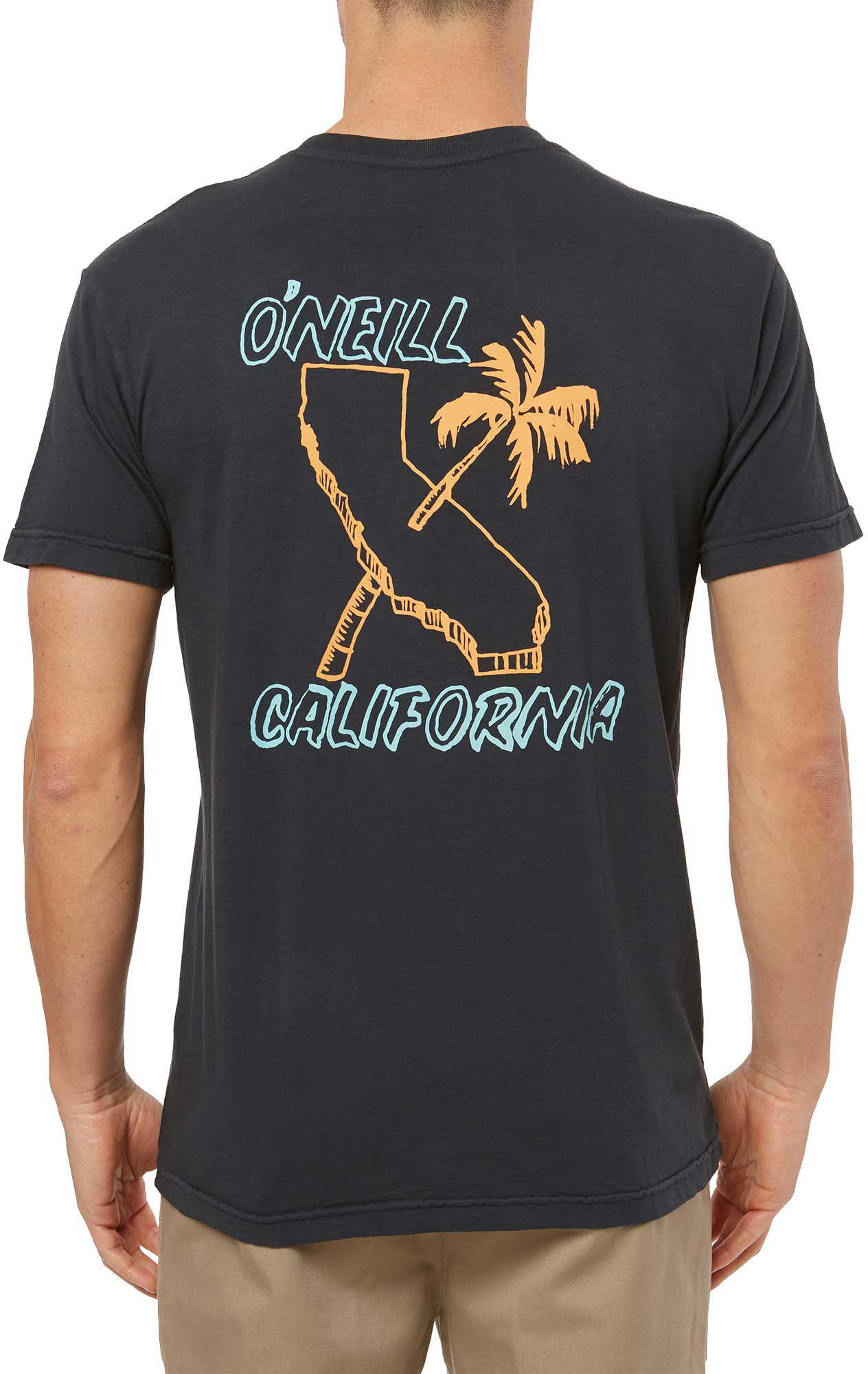 O'Neill Men's Bridges T-Shirt -Gray Size Medium