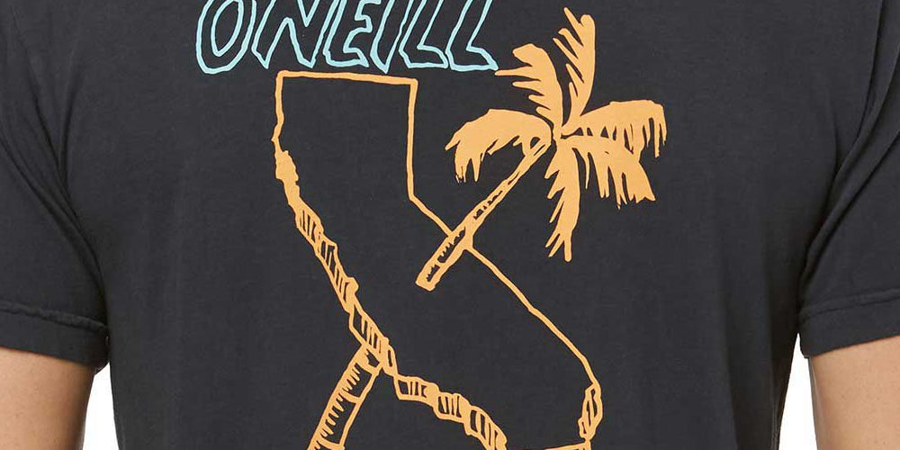 O'Neill Men's Bridges T-Shirt -Gray Size Medium