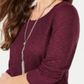 Style & Co Women's Waffle Knit Top Purple Size Small