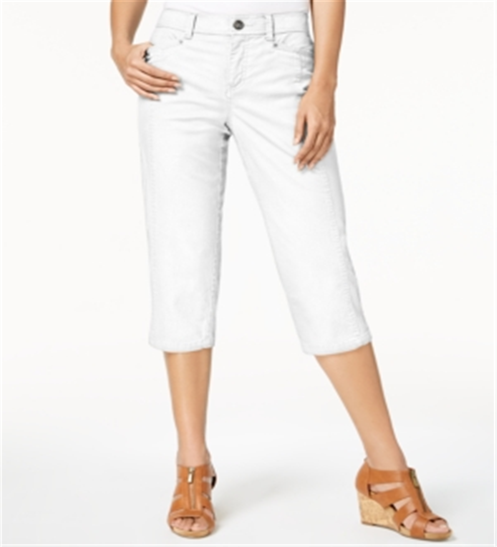 Style & Co Women's Capri Pants White Size 10 Petite