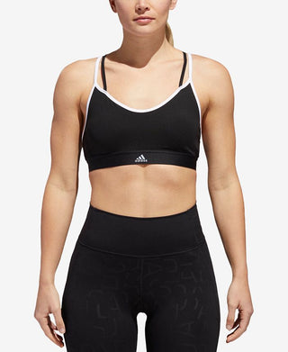 Adidas Women's Mystery All Me Strappy Bra Black-Blue  Size S