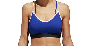 Adidas Women's Mystery All Me Strappy Bra Black-Blue  Size S