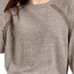 Crave Fame Junior's Dolman Sleeved Sweatshirt Grey Size Large