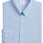 Brooks Brothers Men's  Check Supima Cotton Dress Shirt Blue Size 16-33