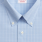 Brooks Brothers Men's  Check Supima Cotton Dress Shirt Blue Size 16-33
