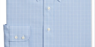 Brooks Brothers Men's  Check Supima Cotton Dress Shirt Blue Size 16-33