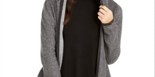 Eileen Fisher Women's Organic Hooded Cardigan Gray Size Petite Large