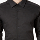 Alfani Men's Diamond Eye Button up Dress Shirt Black Size 18.5X34X35
