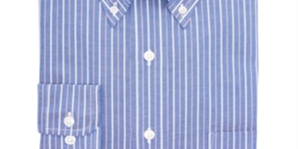 Club Room Men's Cotton Regular Fit Dress Shirt Blue Size 17