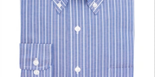 Club Room Men's Cotton Regular Fit Dress Shirt Blue Size 17