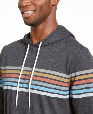 American Rag Men's Chest Stripe Hoodie Black Size XX-Large