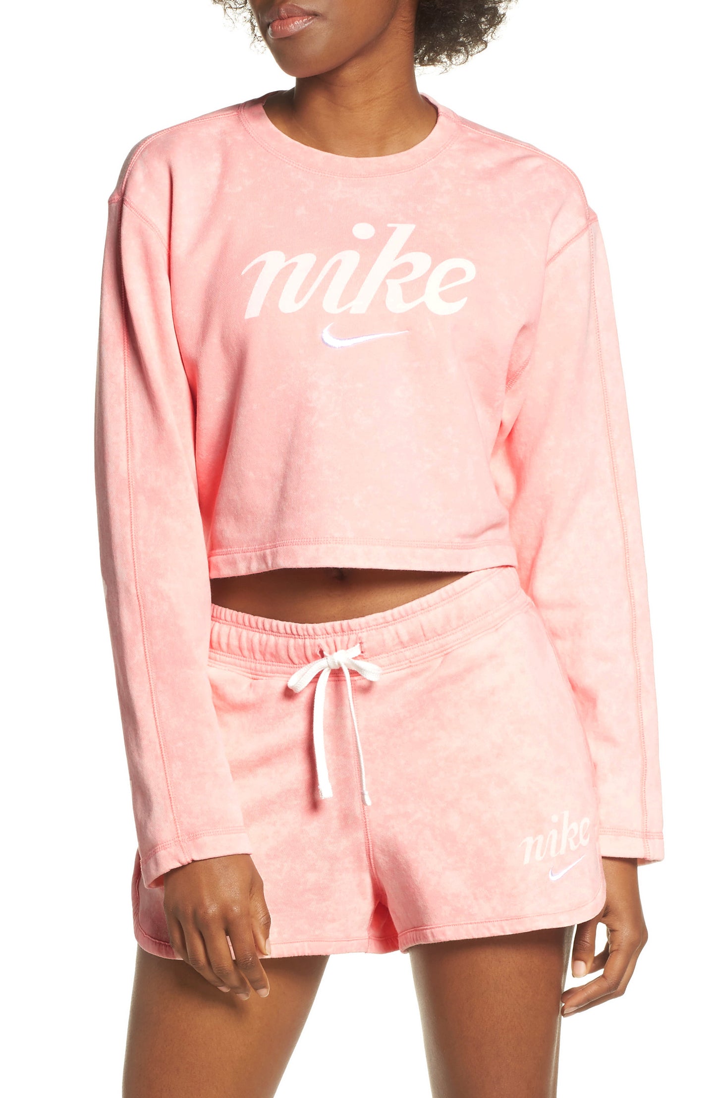 Nike Womens Fitness Running Crop Top Pink Size L