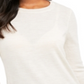 Charter Club Women's Merino Wool Button Cuff Crewneck Sweater Oat Size X-Small