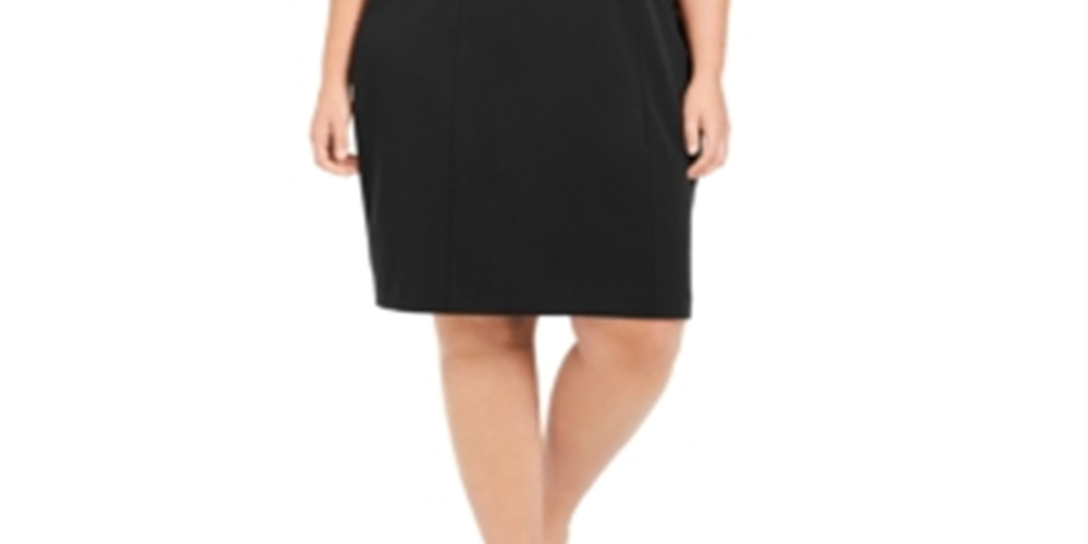 Alfani Women's Plus Sheath Dress Black Size 26W