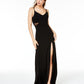 Bee Darlin Women's Illusion Waist a line Gown Dress Black Size 1/2