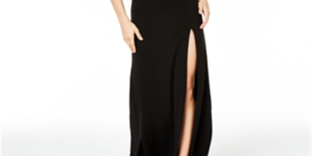 Bee Darlin Women's Illusion Waist a line Gown Dress Black Size 1/2