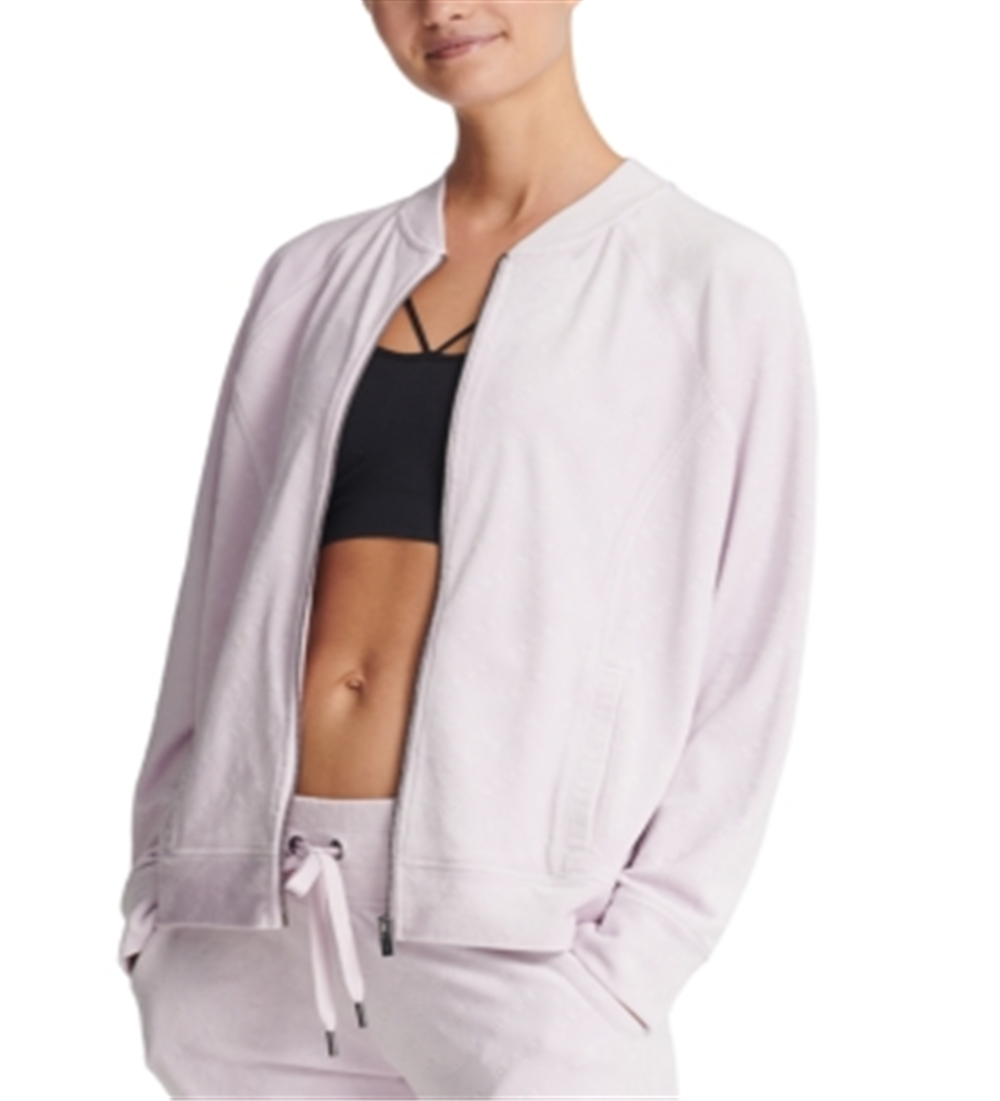 DKNY Women's Sweatshirt Fitness Athletic Jacket Pink Size X-Large