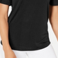 JM Collection Women's Cold Shoulder Textured Top Black Size X-Large