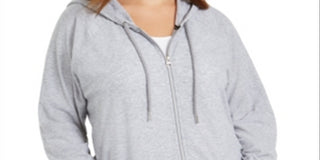 Calvin Klein Women's Performance Plus Zip up Hoodie Grey Size 1X