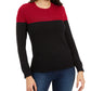 Charter Club Women's Colorblocked Mixed Stitch Sweater Red Size XX-Large